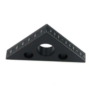 Carpenter Square Triangle Ruler Aluminum Alloy Woodworking Ruler 45 Degree Wo... - Picture 1 of 4