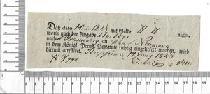 1832 Preussen Postschein für Geldsendungen RUPPIN königl. Postamt ; 61963 - Picture 1 of 2
