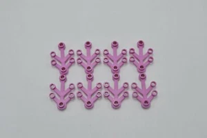 LEGO 8 x Plant Leaves Foliage Branches Small Dark Pink Plant Leaves 4x3 2423 - Picture 1 of 2