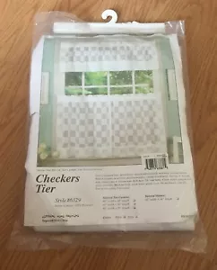 Vintage Checkers Tier Style #6329 Sz. 60"X 36" BY LORRAINE HOME FASHIONS - Picture 1 of 12
