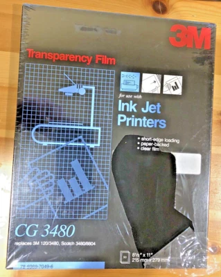 Vintage 3M Transparency Film for Ink Jet Printers CG3480  NEW SEALED - Image 1 of 2