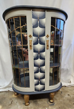 Re-finished 1920's Art Deco Leadlight China Cabinet / Bathroom/Display vintage