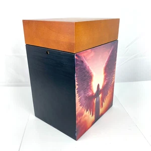 NEU Feuerbestattung Urne Behälter für menschliche Asche, Beerdigung, Engel groß Handarbeit - Bild 1 von 7