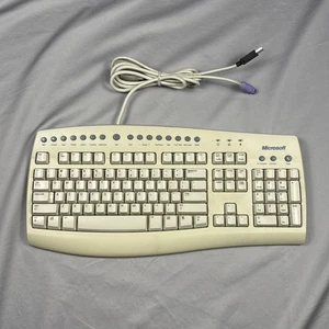 VNTG Microsoft Internet Keyboard Pro RT9441 V:5FTW Wired White Ergonomic Tested - Picture 1 of 5