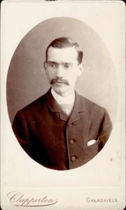 Mann trägt Brille Clapperton Galashiels Studio CDV Karte Foto (CDV4-19) - Bild 1 von 3