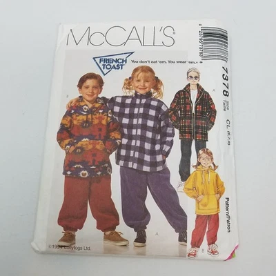 McCalls French Toast Sewing Pattern 7378 Sweatpants Pants Jacket Kids size 6 7 8 - Image 1 of 4
