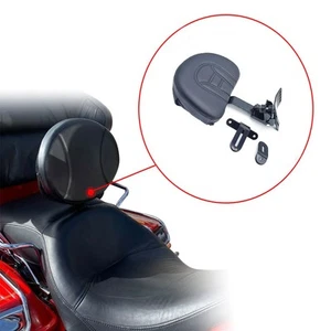 Adjustable Plug-In Driver Rider Backrest Kit For Harley Road Electra Glide 97-23 - Picture 1 of 13