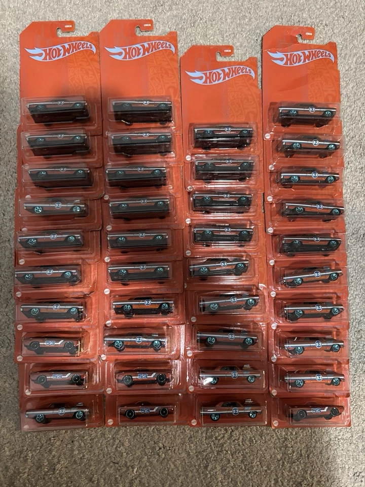 Lot 30 Hot Wheels Orange & Blue 53rd Anniversary 1/5  64 Custom Chevy Chevelle - Image 1 of 4