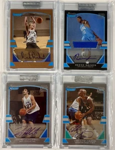 Lotto di 4 carte Bowman Signature NBA autografate/memorabilia 2003-04 serie # - Foto 1 di 6