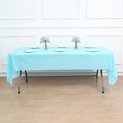10 pcs RECTANGLE 54x108" Disposable Plastic TABLE COVERS Tablecloths Party SALE - Image 1 of 4