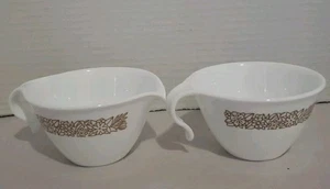 2 Vintage Corelle Corning Woodland Brown Hook Handle Coffee Cups Tea Set Mug - Picture 1 of 4