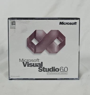 Microsoft Visual Studio 6.0 Professional Edition  (3) CDs,  w cd key - Image 1 of 4
