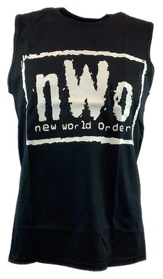New World Order Wrestling Black Mens Sleeveless T-Shirt (Adult - Image 1 of 4