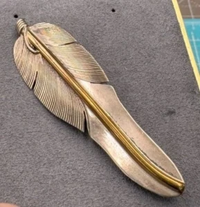 Lena Platero Native American Sterling Silver Feather Brooch - Picture 1 of 4