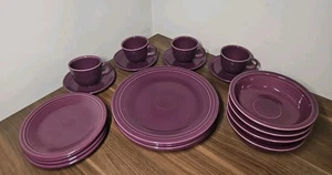 HOMER LAUGHLIN FIESTA FIESTAWARE HEATHER 4 Place Settings 20 Piece Set - Picture 1 of 17
