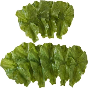 Green Artificial Lettuce Leaves Plastic Realistic Salad Party Decoration - Picture 1 of 10