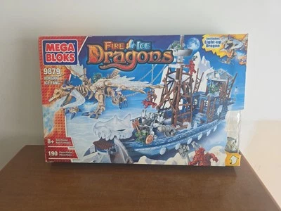 Mega Bloks Fire Ice Dragons Vorgan Ice Fang 9879 NEW In Box  RARE VTG 2004 - Image 1 of 4