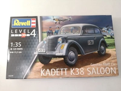 Kadett K38 Saloon German Staff Car Revell Kit Level 4 03270 Scala 1/35 -B34 - Immagine 1 di 4