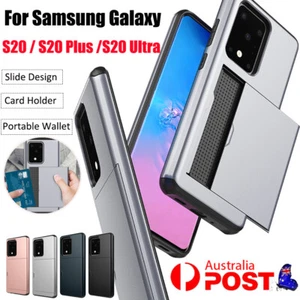 【Shockproof】For Samsung Galaxy S20 Plus Ultra Case Wallet Card Holder Slide AU - Picture 1 of 16