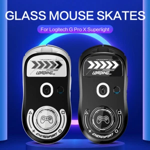 Glass Mouse Skates Mouse Feet for Logitech G Pro X Superlight Mouse Round Curved - Picture 1 of 14