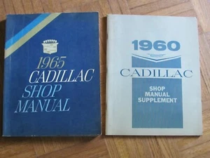 1965 CADILLAC CAR SHOP MANUAL BOOK & 1960 SUPPLEMENT - Picture 1 of 8