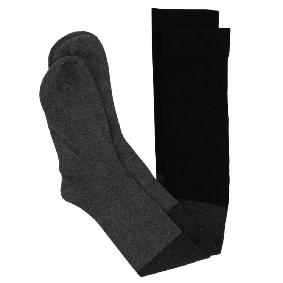 Kensie Over-the-Knee 条纹袜 - 黑色/灰色 - 9 - 11 — 第 1/1 张图片