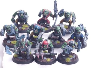 GW 40K ORK BOYZ X 10. PAINTED. YELLOW 1524 - Picture 1 of 4