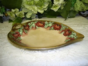 Plato de servir antiguo pequeño diseño amapola marcado Alemania - Imagen 1 de 1