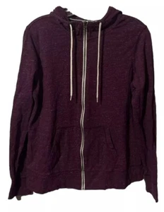 Danskin Sz L 12-14 Hoodie Full Zip lightweight sweatshirt purple 1181 - Picture 1 of 5