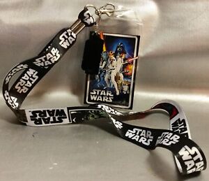 STAR WARS  Lanyard WITH ID Pouch & Logo Charm NEW Badge Your Way Through Galaxy!