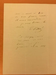 Lettera autografa di Emile Littrè - Picture 1 of 1
