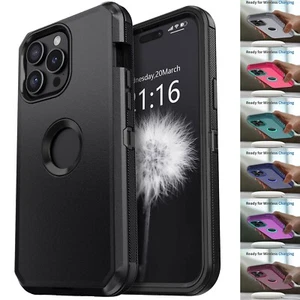 For Apple iPhone 14/14+/14 Plus/14 Pro/14 Pro Max Case Hybrid Rugged Phone Cover - Picture 1 of 54