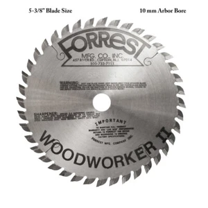 Forrest WW05T407085 Woodworker II 5-3/8-Inch 40 Tooth 10mm Arbor 5/64-Inch Kerf - Picture 1 of 1