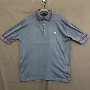 John Smedley Polo Mens XXL Blue Short Sleeve Made In England Sea Island Cotton - Picture 1 of 18