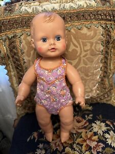 VINTAGE EEGEE BABY GIRL DOLL DRINKS WETS 12 Inches