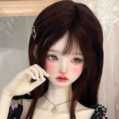 Handmade 1/4 BJD Doll SD Resin Joint Face Makeup Pretty Girl Female Bare Doll - Imagem 1 de 4