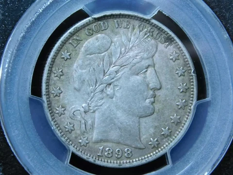 1898 P Barber Half Dollar PCGS XF-45 Cover