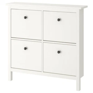 IKEA HEMNES meuble à chaussures avec 4 compartiments 107x22x101 cm blanc - Foto 1 di 8