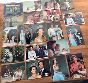 COLLECTION OF 20 POSTCARDS, KING CARL XVI GUSTAF OF SWEDEN WITH FAMILY - Picture 1 of 1