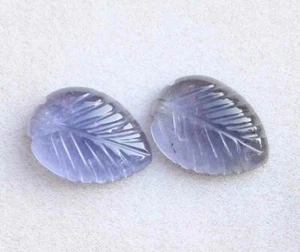10,50 carati 100% naturale iolite 11,5*16 mm intaglio foglie pietra preziosa multi quantità - Foto 1 di 2