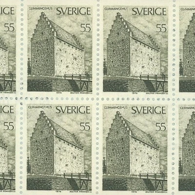 Sweden #860a Glimmingehus Booklet Pane 10 Stamps Europe 1970 Mint NH - Image 1 of 3