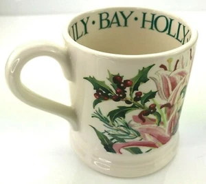 EMMA BRIDGEWATER Flowers Rosemary, Lily, Bay, Holly Half Pint Mug, Cup BRAND NEW - Picture 1 of 6