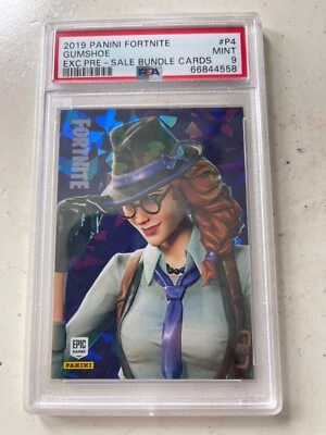 2019 Panini Fortnite Gumshoe #P4 Exc. Pre-Sale Crystal Shard PSA 9 Mint! - Image 1 of 2
