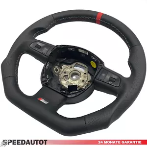Tausch S-LINE abgeflacht Lenkrad MFT Lederlenkrad Schwarz für AUDI A4 A6 A5 - Bild 1 von 3