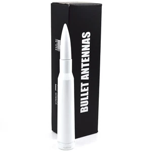 Anti-Theft Retractable White 50 Caliber Bullet Short Antenna For 07 21 GMC Chevy - Picture 1 of 3