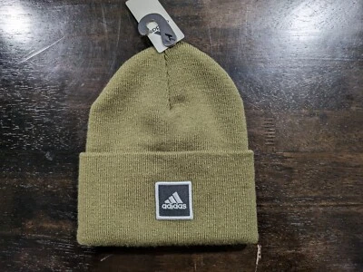 Gorro ADIDAS tejido puño ancho plegable verde oliva AeroReady talla única para la mayoría  Foto 1 de 3