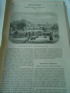 La Fontaine de Cybèke à Madrid 1856 Gravure Old Print - Picture 1 of 1