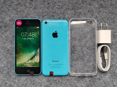 Original&90% N ew Apple iPhone 5c Blue 8/16/32GB Facroty UNlocked(any carrier) - Image 1 of 4
