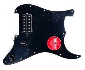 Genuine Fender Squier Strat H LOADED PICKGUARD BLACK Humbucker Pickup Guitar - Picture 1 of 10