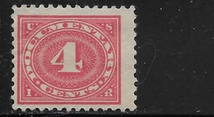 US Scott R231, 4 Cent Revenue, Documentary, 1917, Red, MNG, H, VF - Picture 1 of 1